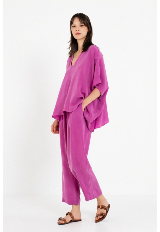 CUPRO OVERSIZED BLOUSE PINK
