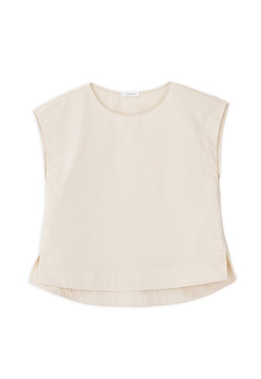 POPLIN LOOSE TOP CREAM