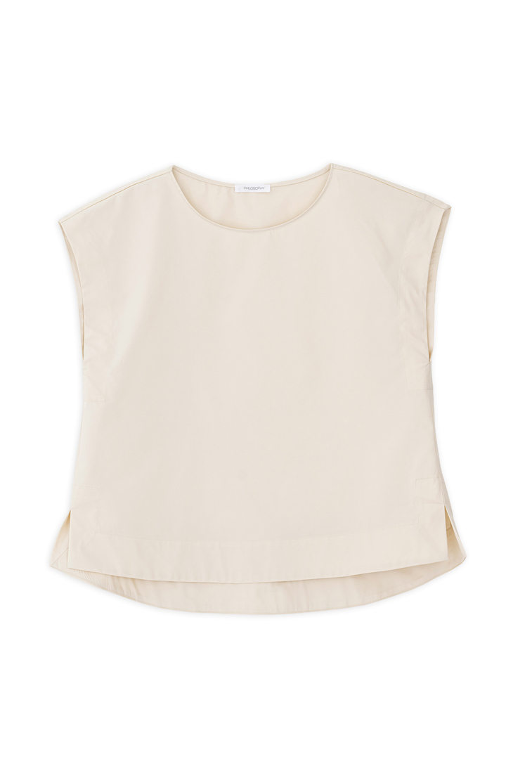 POPLIN LOOSE TOP CREAM