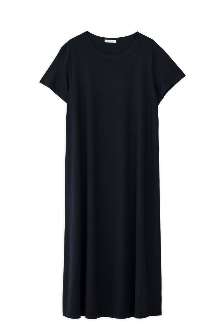 ORGANIC JERSEY SHORT SLEEVE DRESS BLACK