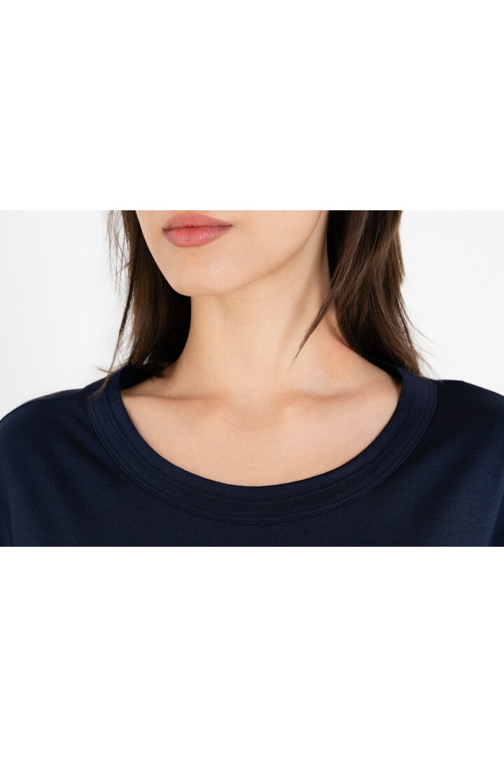 ORGANIC JERSEY SHORT SLEEVE DRESS DARK BLUE