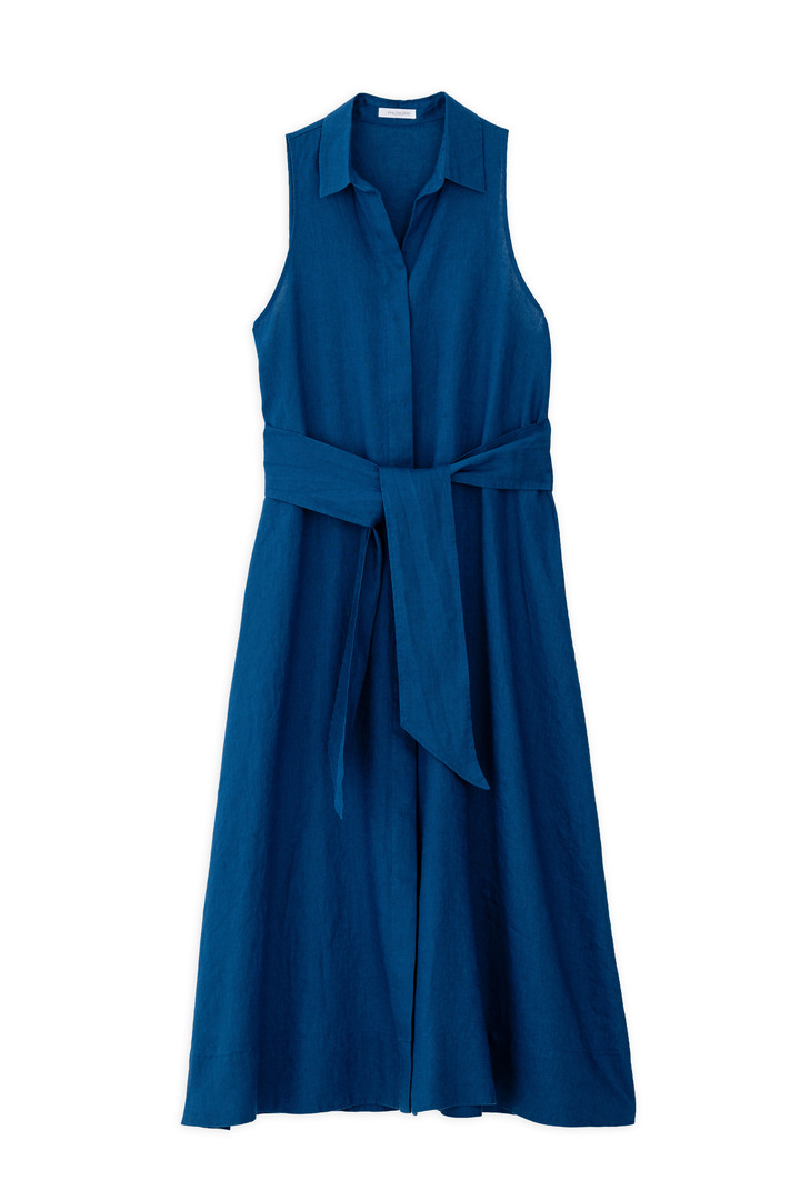 LINEN SHIRTDRESS BLUE