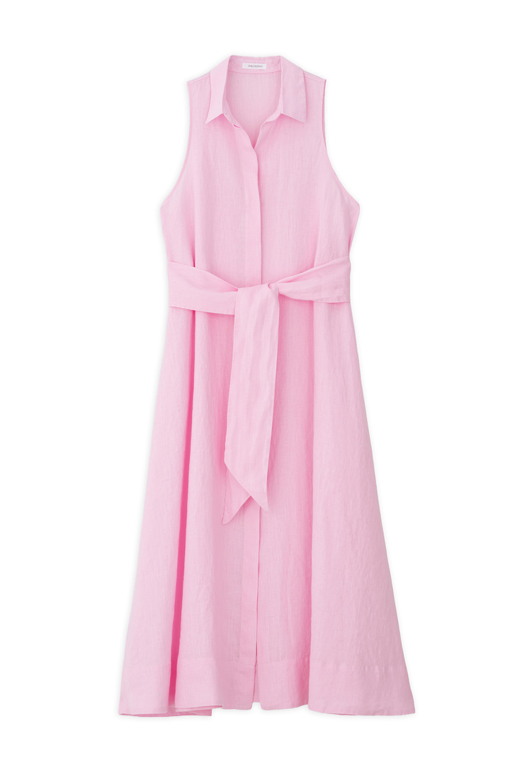 LINEN SHIRTDRESS PINK