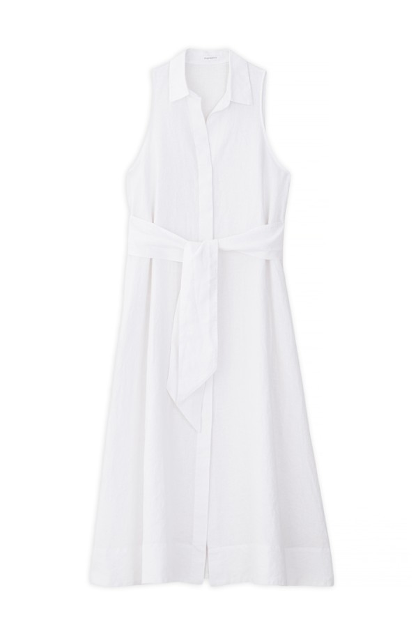 LINEN SHIRTDRESS WHITE