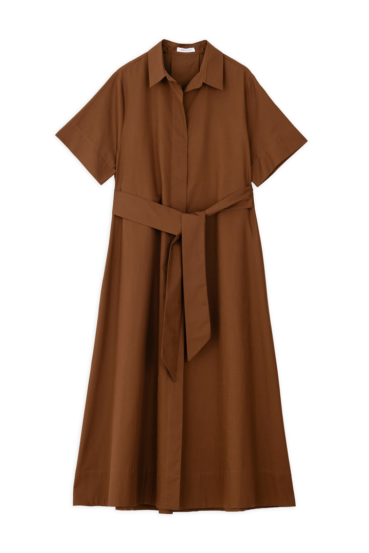 POPLIN SHIRTDRESS BROWN