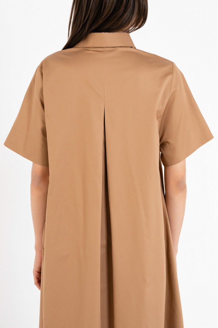 POPLIN SHIRTDRESS CAMEL
