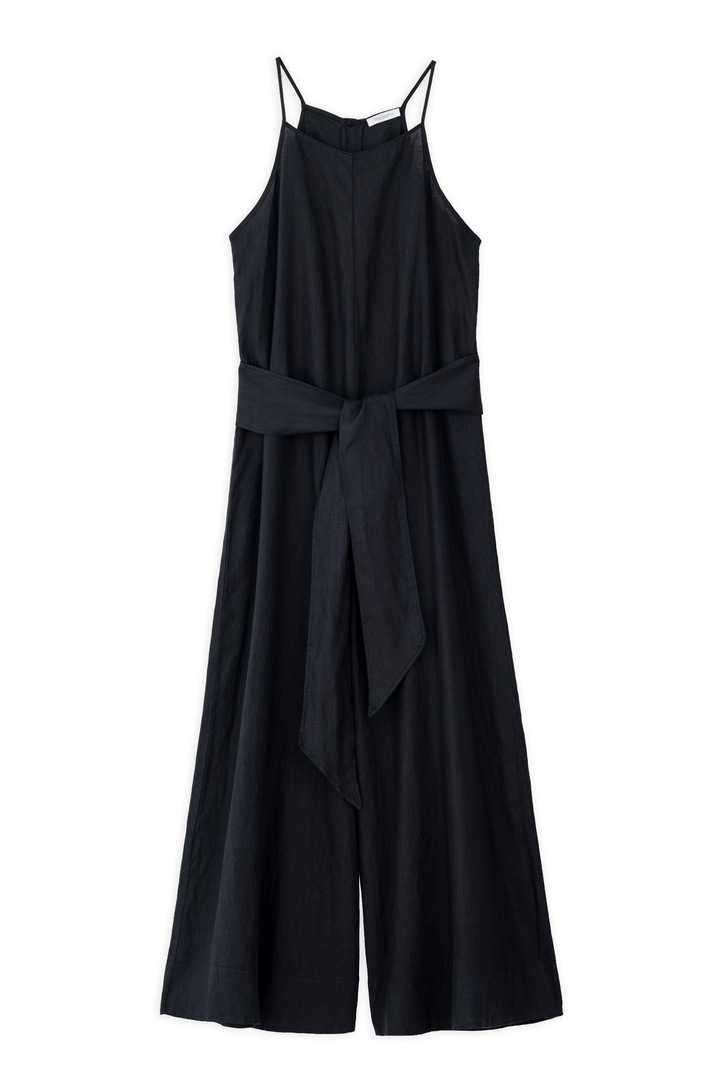 LINEN JUMPSUIT BLACK