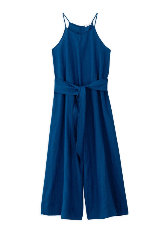 LINEN JUMPSUIT BLUE