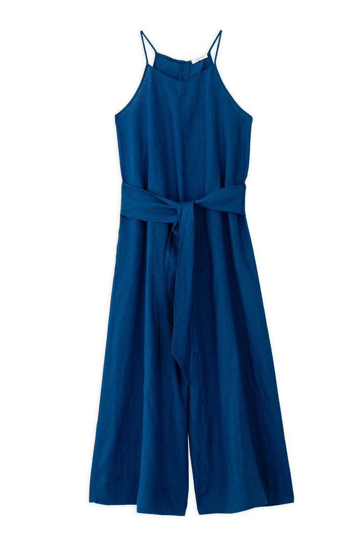 LINEN JUMPSUIT BLUE
