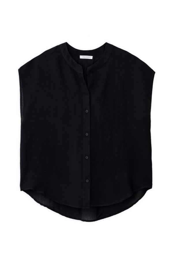 GAUZE LOOSE SHIRT BLACK