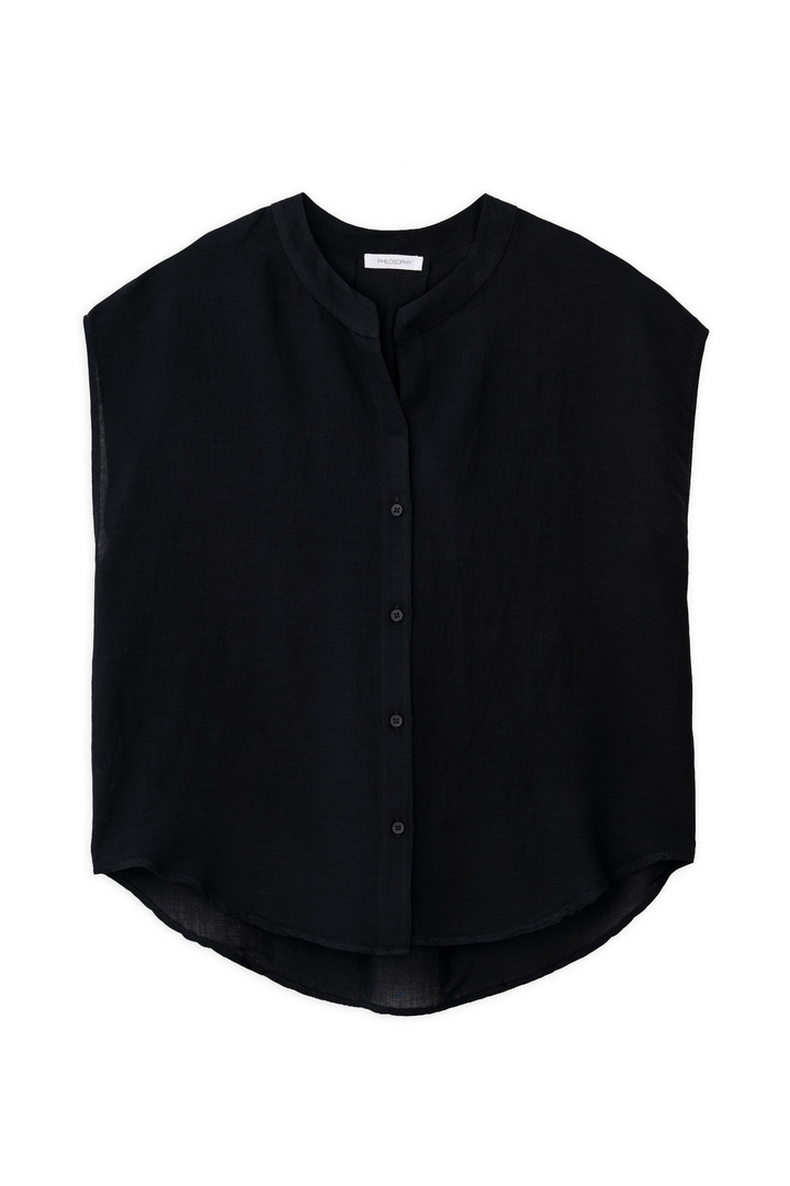 GAUZE LOOSE SHIRT BLACK