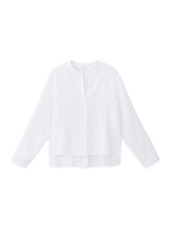 LINEN CROPPED SHIRT WHITE