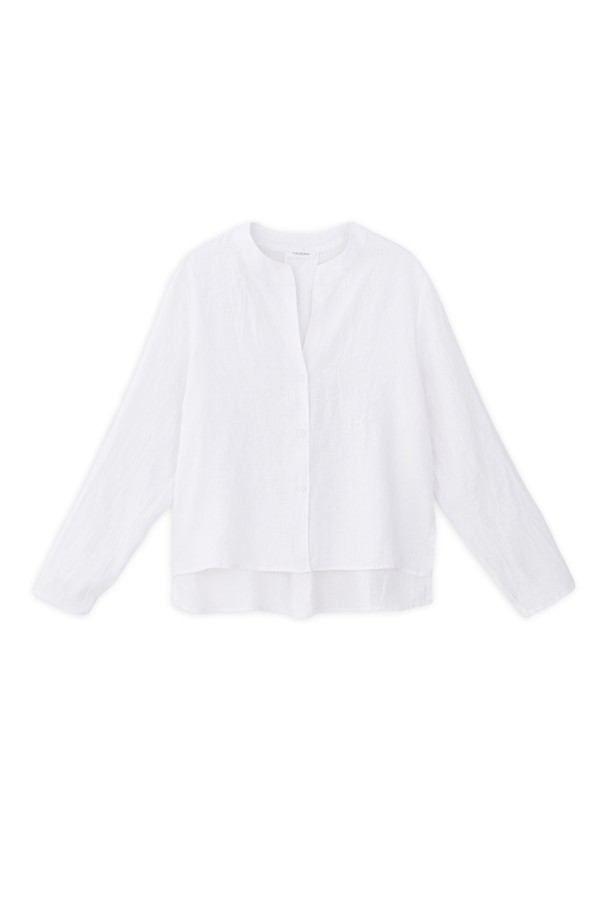 LINEN CROPPED SHIRT WHITE