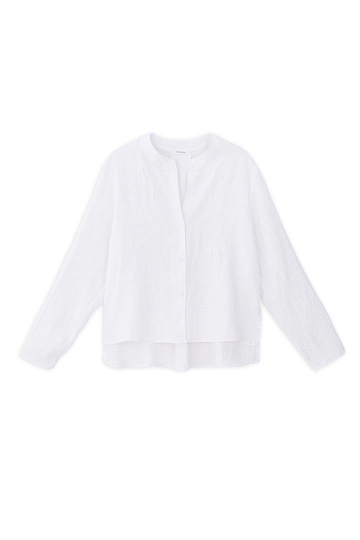LINEN CROPPED SHIRT WHITE