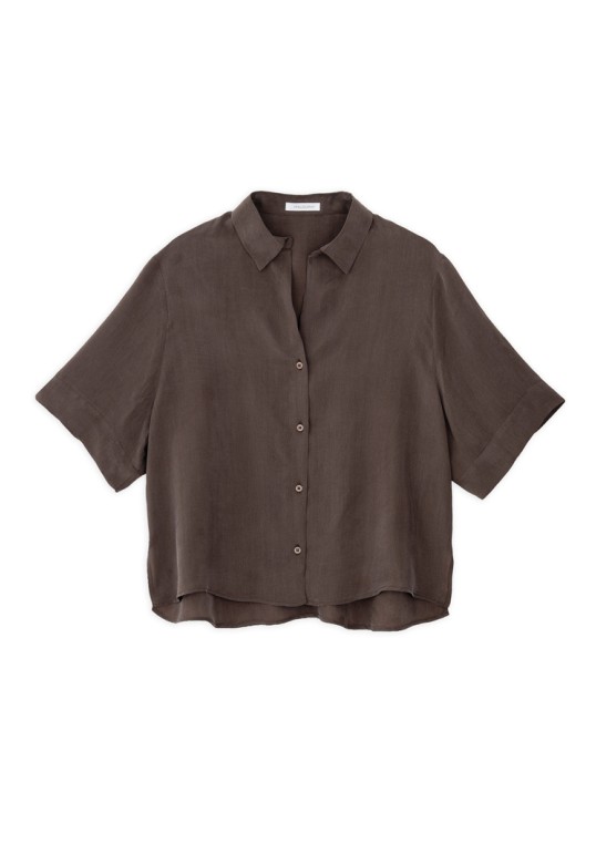 CUPRO SHIRT BROWN