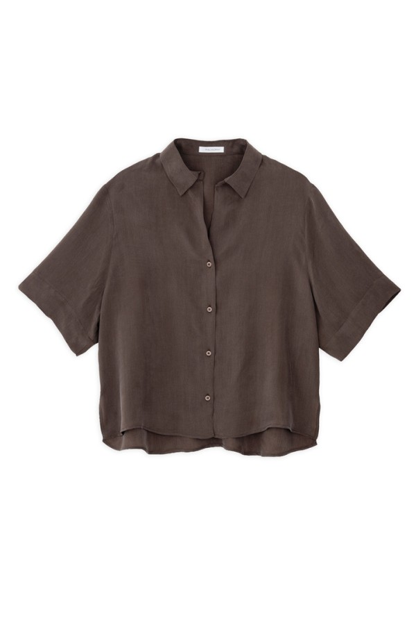 CUPRO SHIRT BROWN
