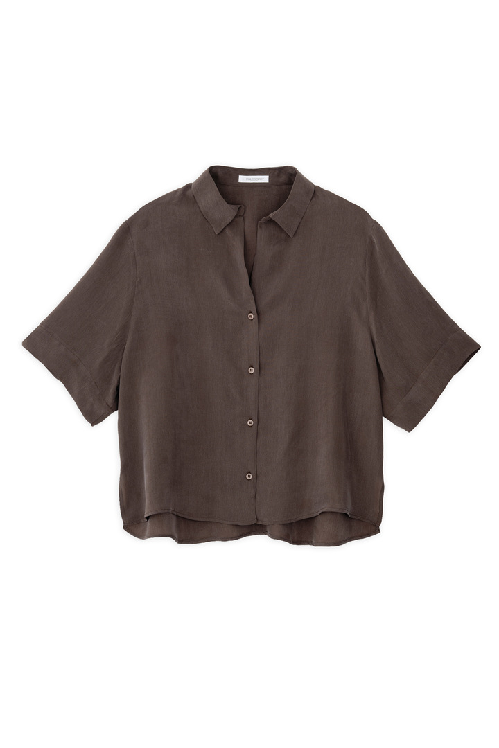 CUPRO SHIRT BROWN