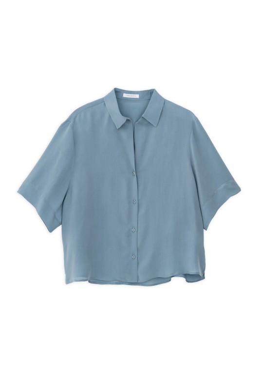 CUPRO SHIRT DUSTY BLUE