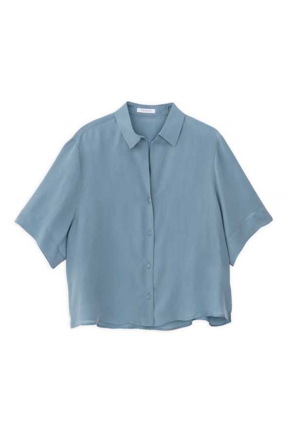 CUPRO SHIRT DUSTY BLUE