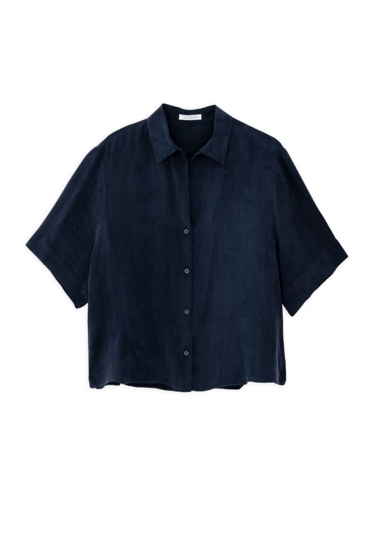 CUPRO SHIRT DARK BLUE