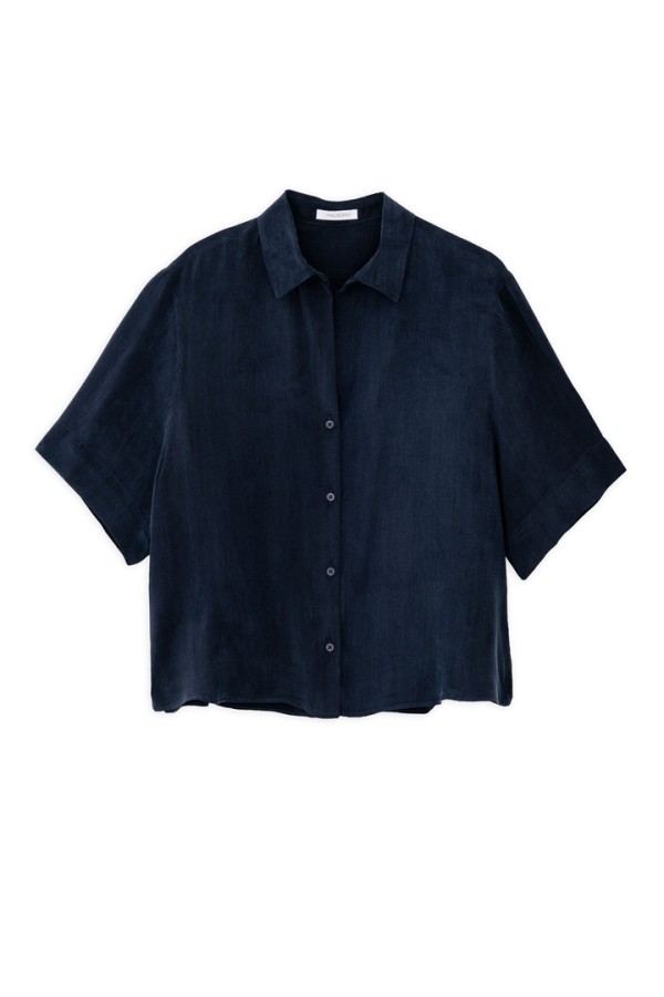 CUPRO SHIRT DARK BLUE