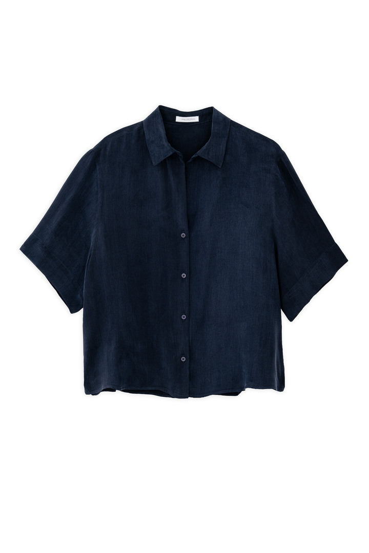 CUPRO SHIRT DARK BLUE