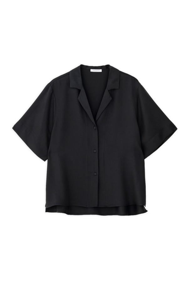 LYOCELL SHIRT OFF BLACK