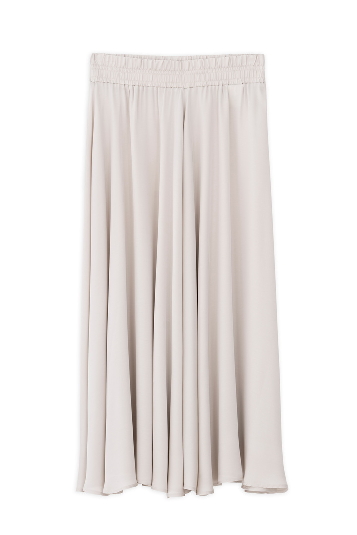 SATIN FINE ECOVERO SKIRT DUSTY WHITE