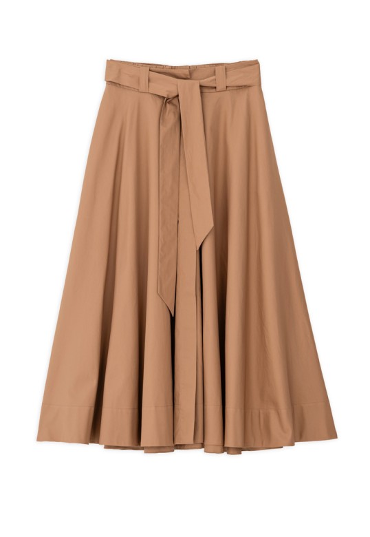 POPLIN SKIRT CAMEL