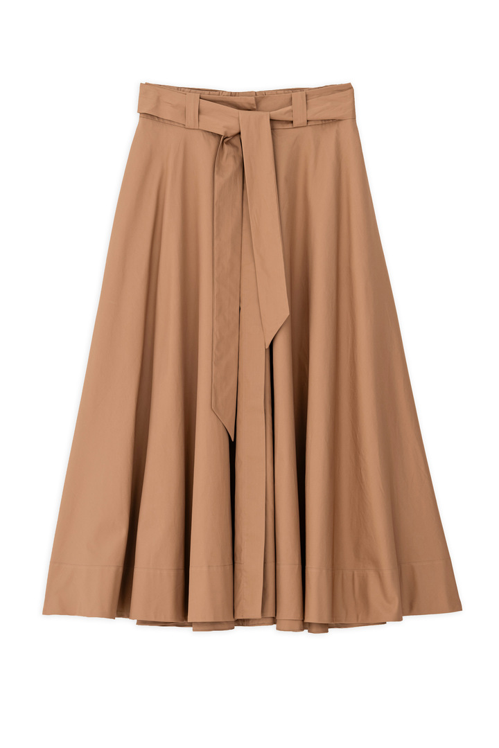POPLIN SKIRT CAMEL