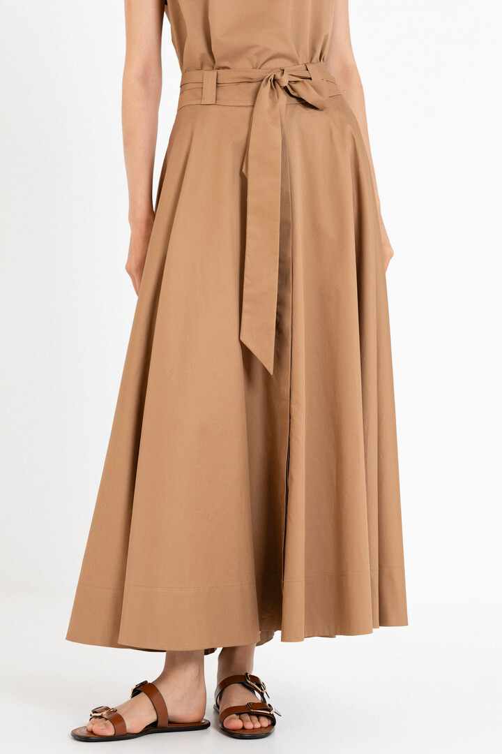 POPLIN SKIRT CAMEL