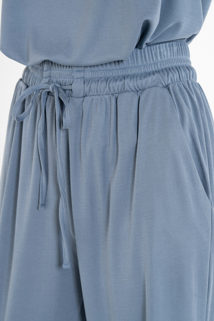 RIB PANTS DUSTY BLUE