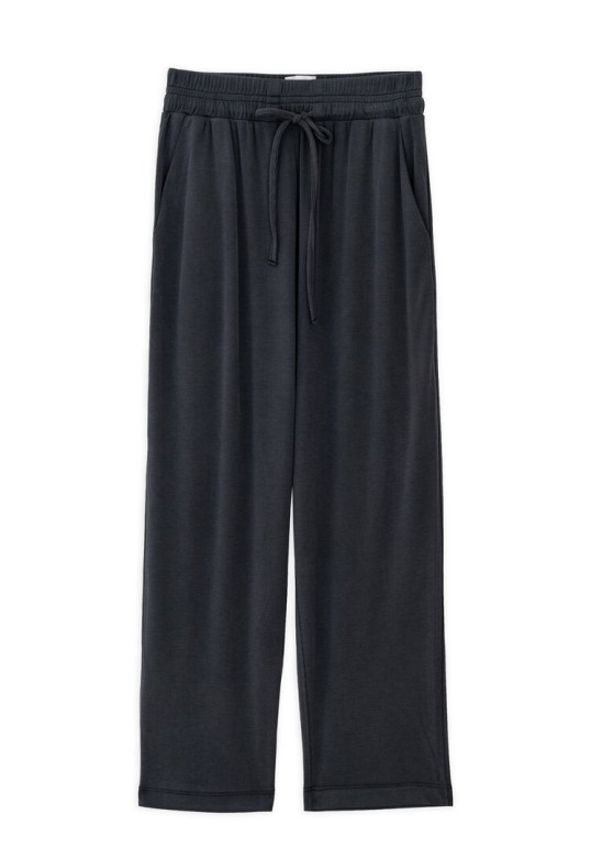 RIB PANTS OFF BLACK