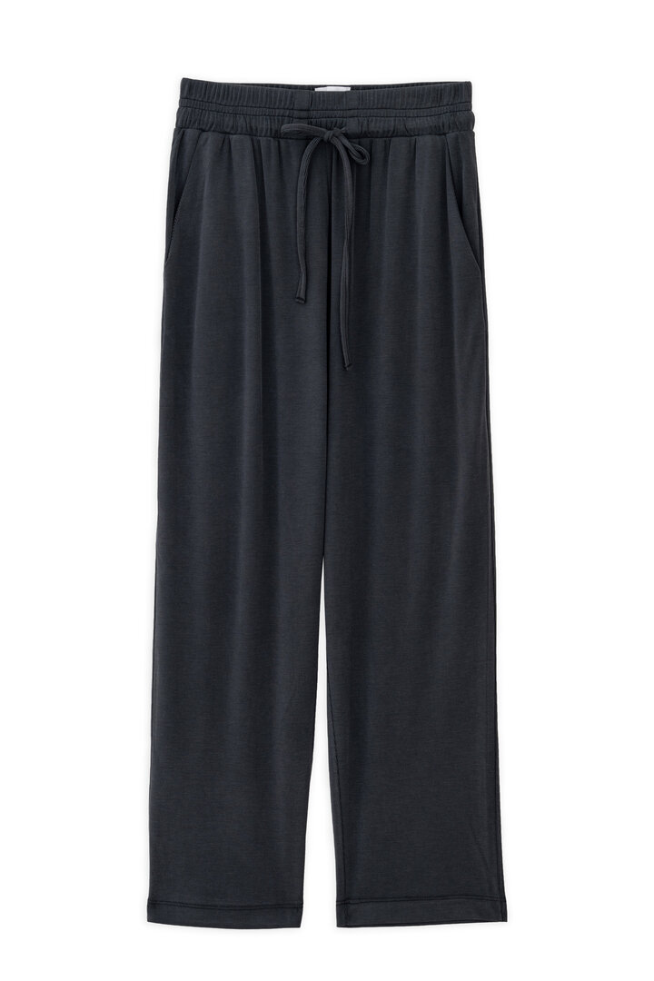 RIB PANTS OFF BLACK