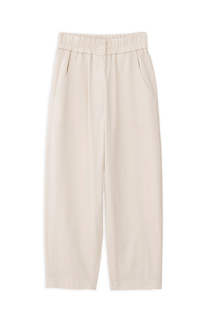 POPLIN BARREL PANTS CREAM