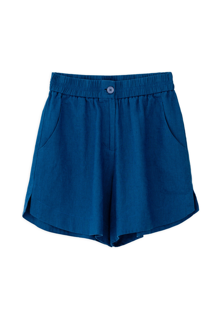 LINEN SHORTS BLUE