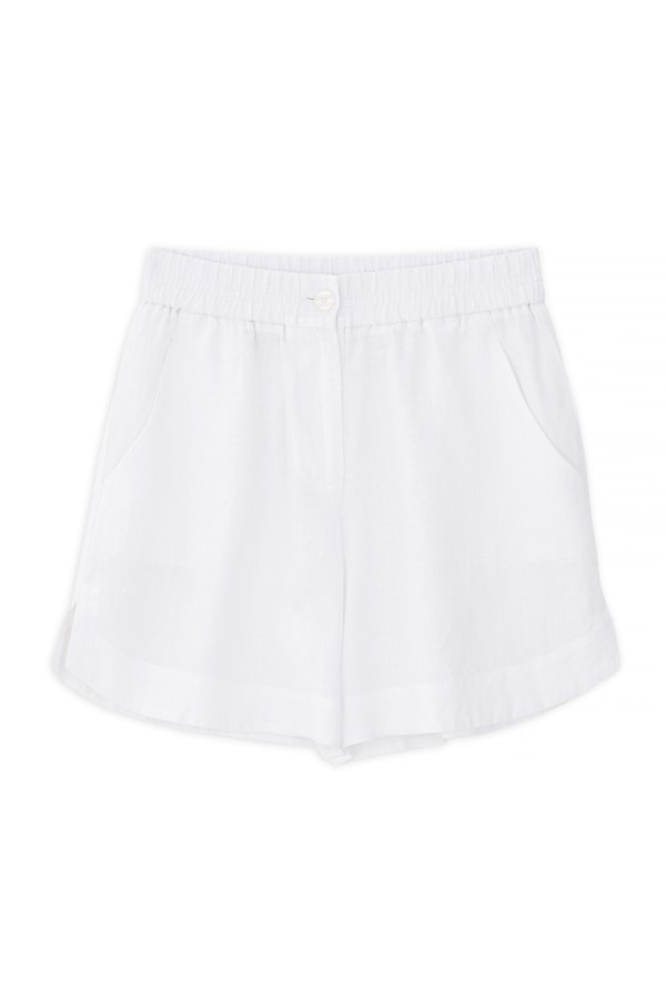 LINEN SHORTS WHITE