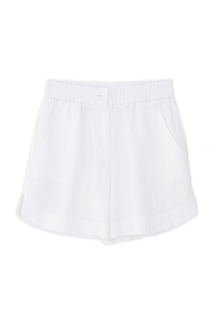 LINEN SHORTS WHITE