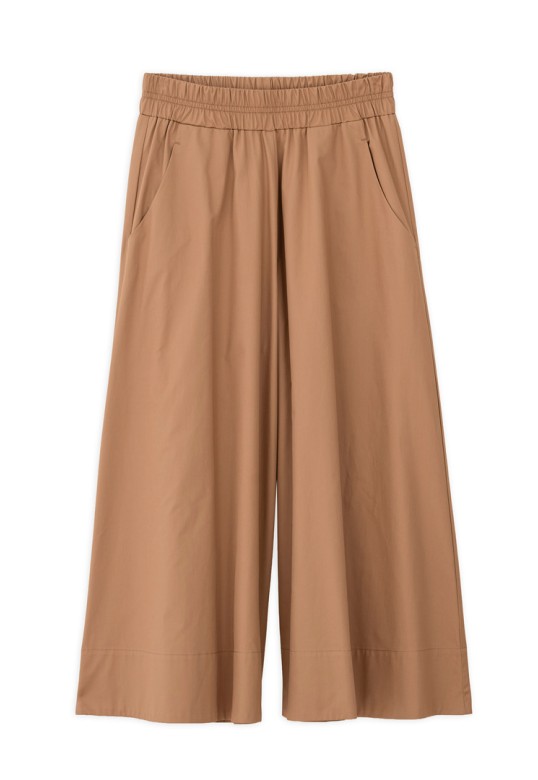 POPLIN JUPE CULOTTE CAMEL
