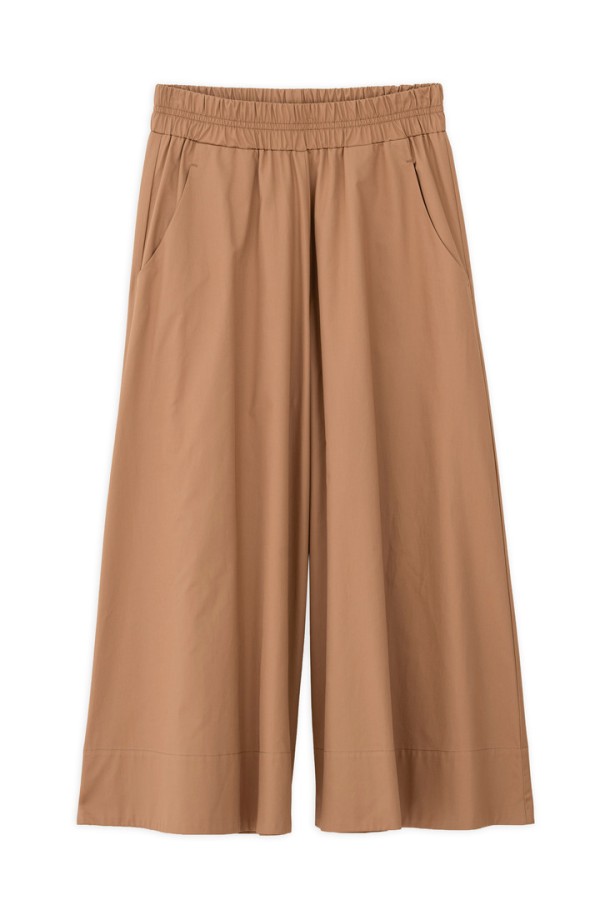 POPLIN JUPE CULOTTE CAMEL