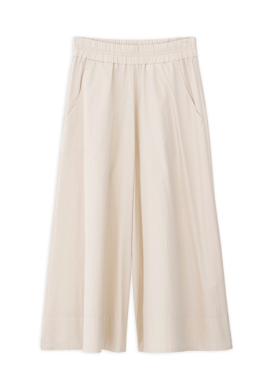 POPLIN JUPE CULOTTE CREAM