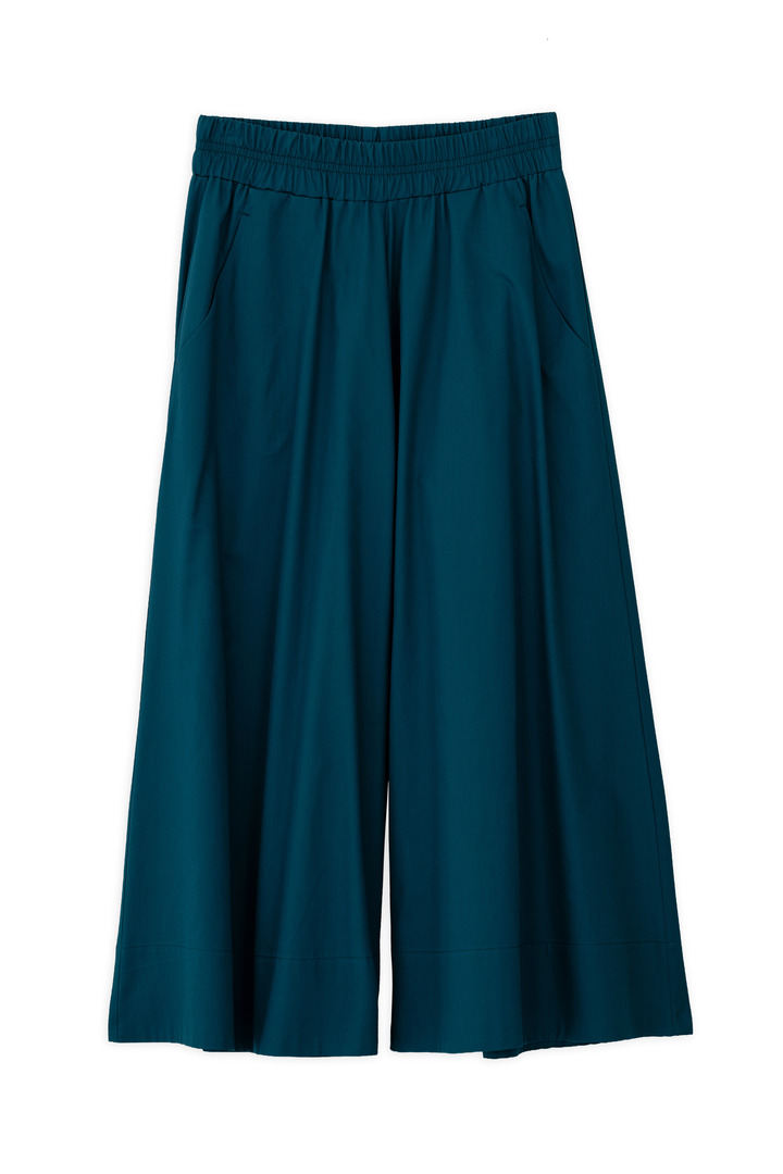 POPLIN JUPE CULOTTE DARK EMERALD