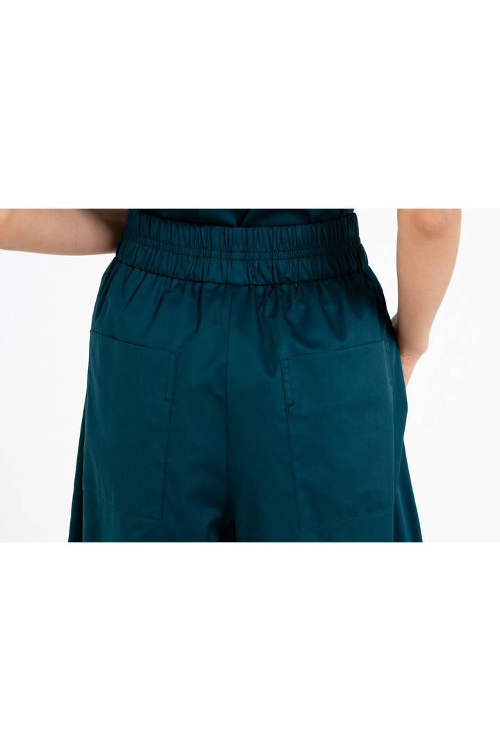POPLIN JUPE CULOTTE DARK EMERALD