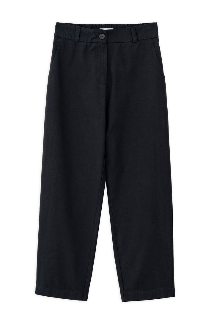 COTTON LYOCELL REGULAR PANTS BLACK