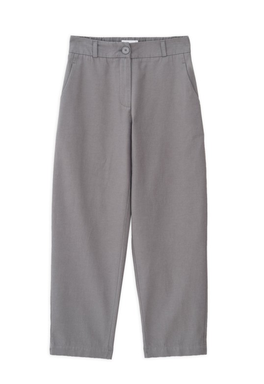 COTTON LYOCELL REGULAR PANTS GREY