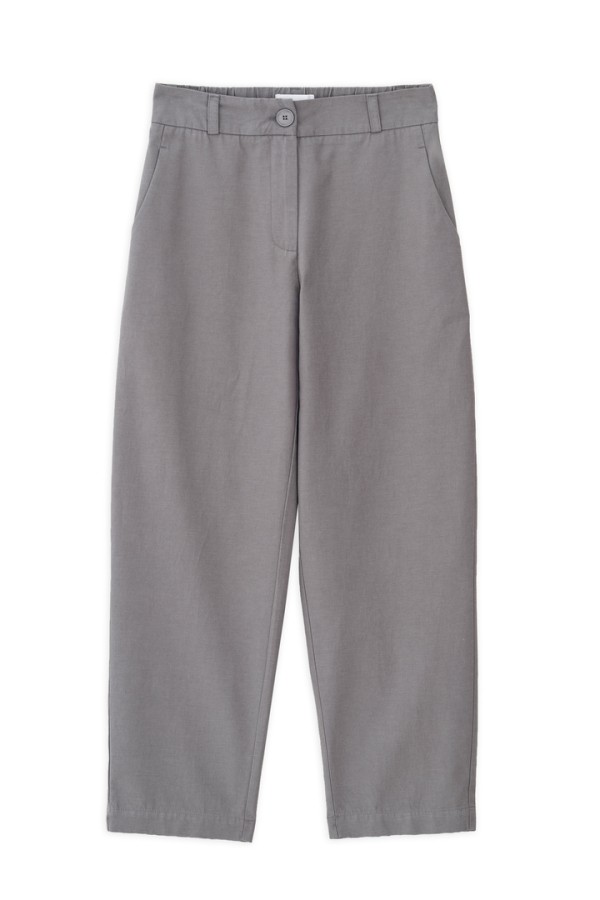 COTTON LYOCELL REGULAR PANTS GREY