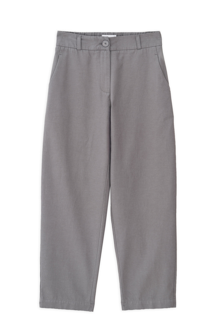 COTTON LYOCELL REGULAR PANTS GREY