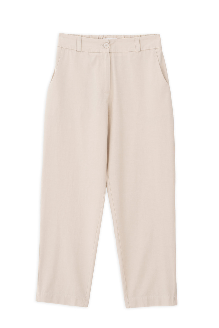 COTTON LYOCELL REGULAR PANTS LIGHT BEIGE