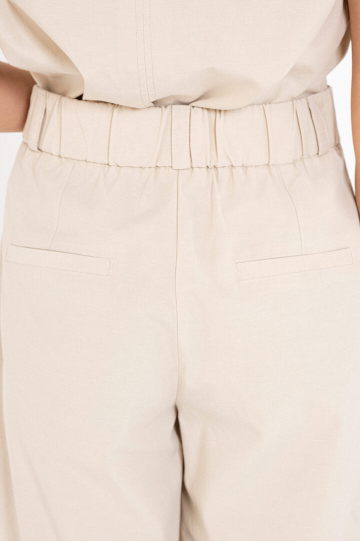 COTTON LYOCELL REGULAR PANTS LIGHT BEIGE
