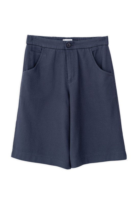 TWILL LINEN SHORTS BLUE